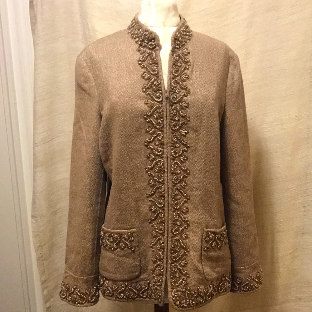 Elegant Beaded Women's Blazer